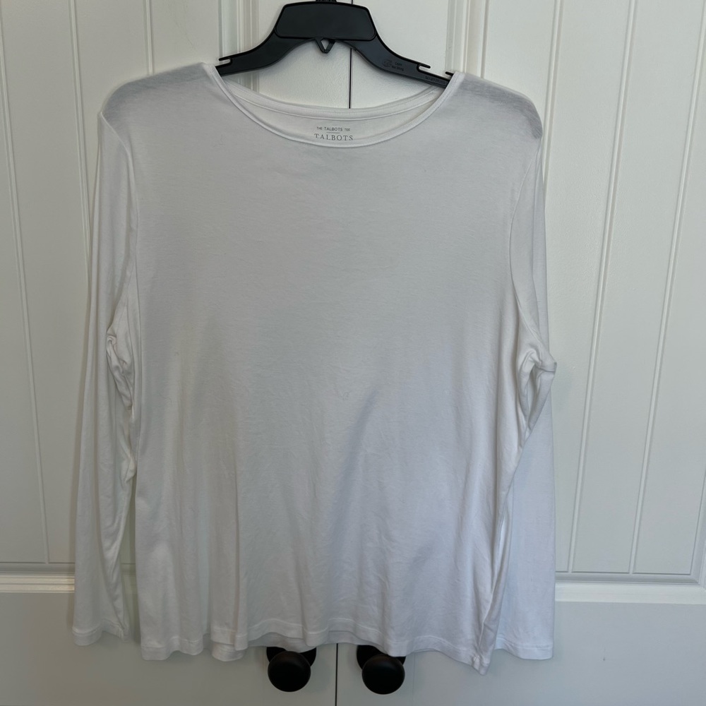 Talbots Long Sleeve White T-shirt. 2X
